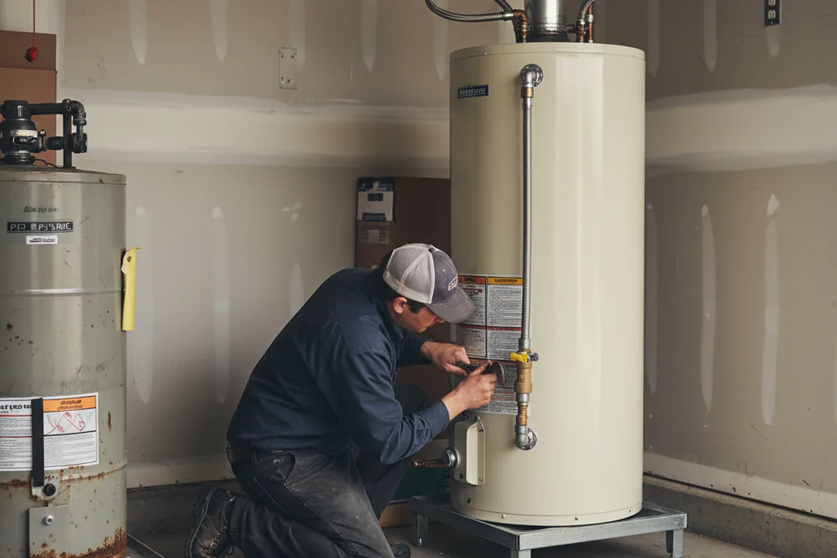 Water heater and shutoff valve replacement in Stigler